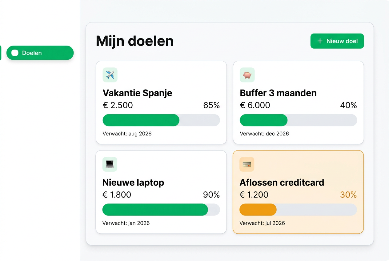 Spaardoelen met voortgang